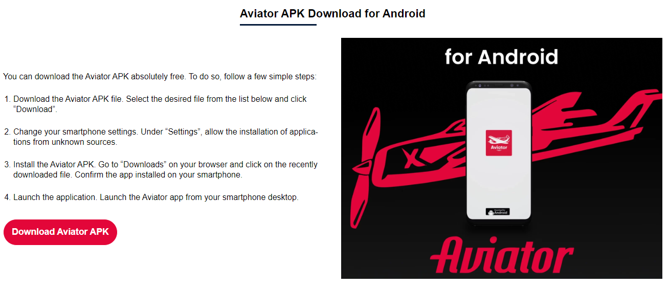 Download the Aviator APK file