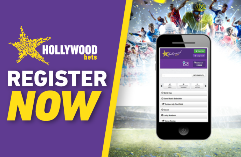 Refer a friend An image showing Register now on Hollywoodbets