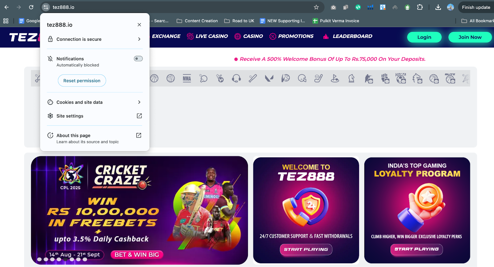 Tez888 Secure Connection