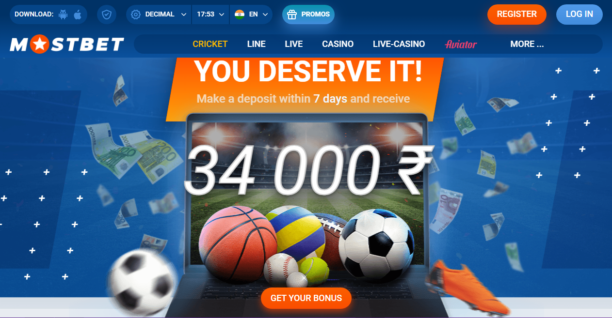 Mostbet welcome bonus page image An image of the Mostbet welcome bonus page