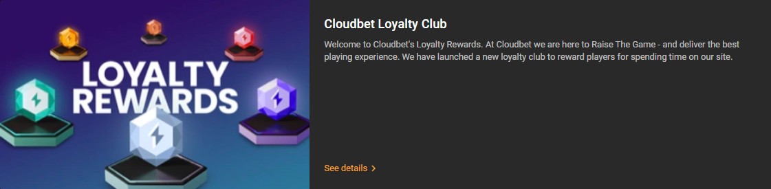 Cloudbet Nigeria loyalty reward image