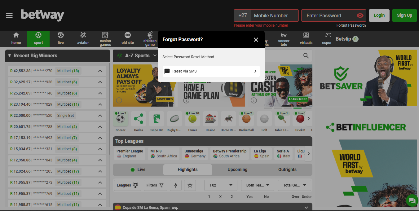 How to Change Phone Number on Betway Account Banner