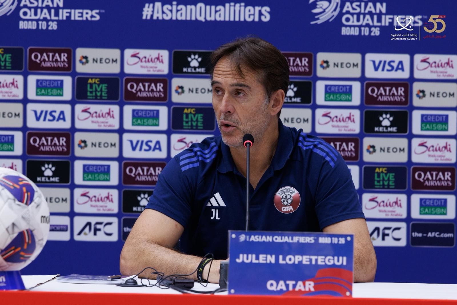 Qatar coach Julen Lopetegui confident about his side's changes.