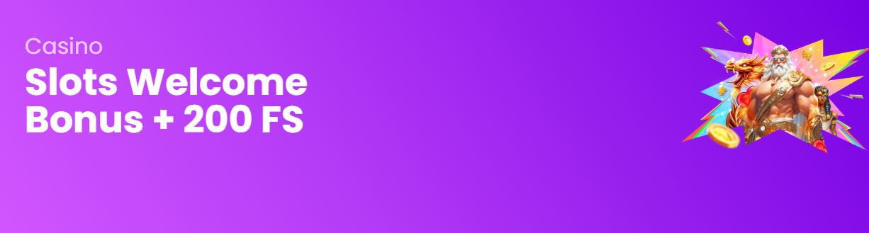 Slots Welcome Bonus + 200 FS 4rabet promos