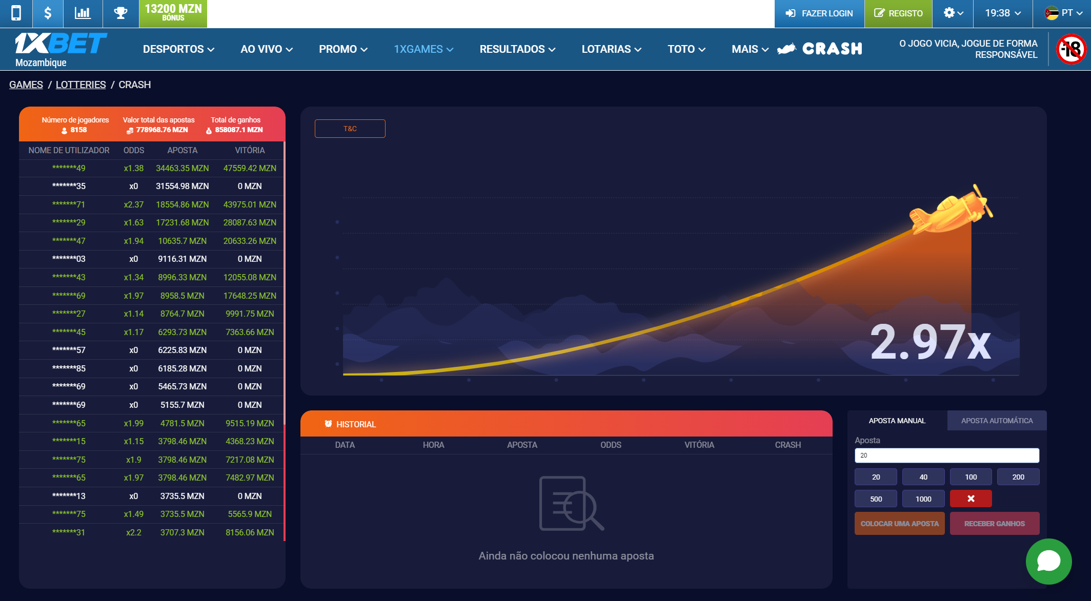 1xBet versão Desktop