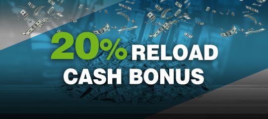 An image of the JazzSports 20% reload cash bonus