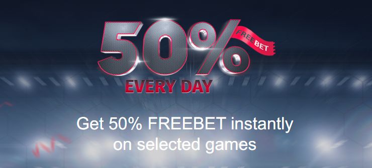 Betlive Get 50% FREEBET