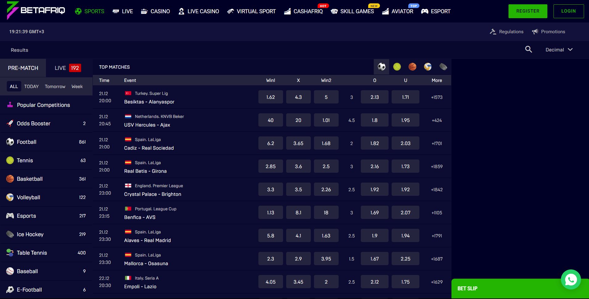 An image showing the BetAfriq Online Sports Betting