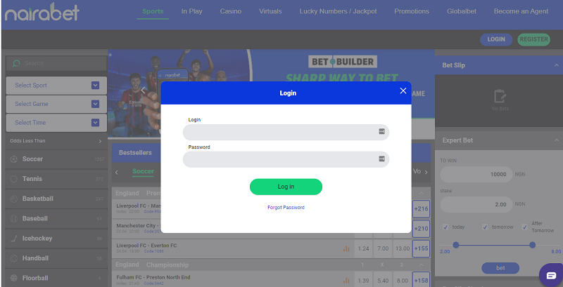 Accessing your Nairabet account