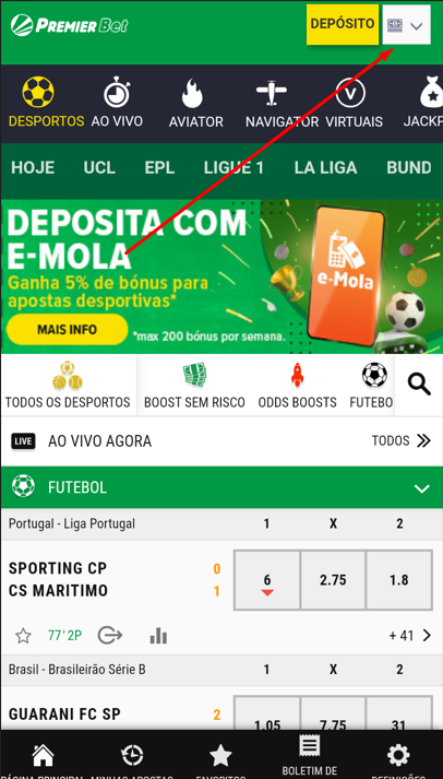 Registo Premier bet Angola