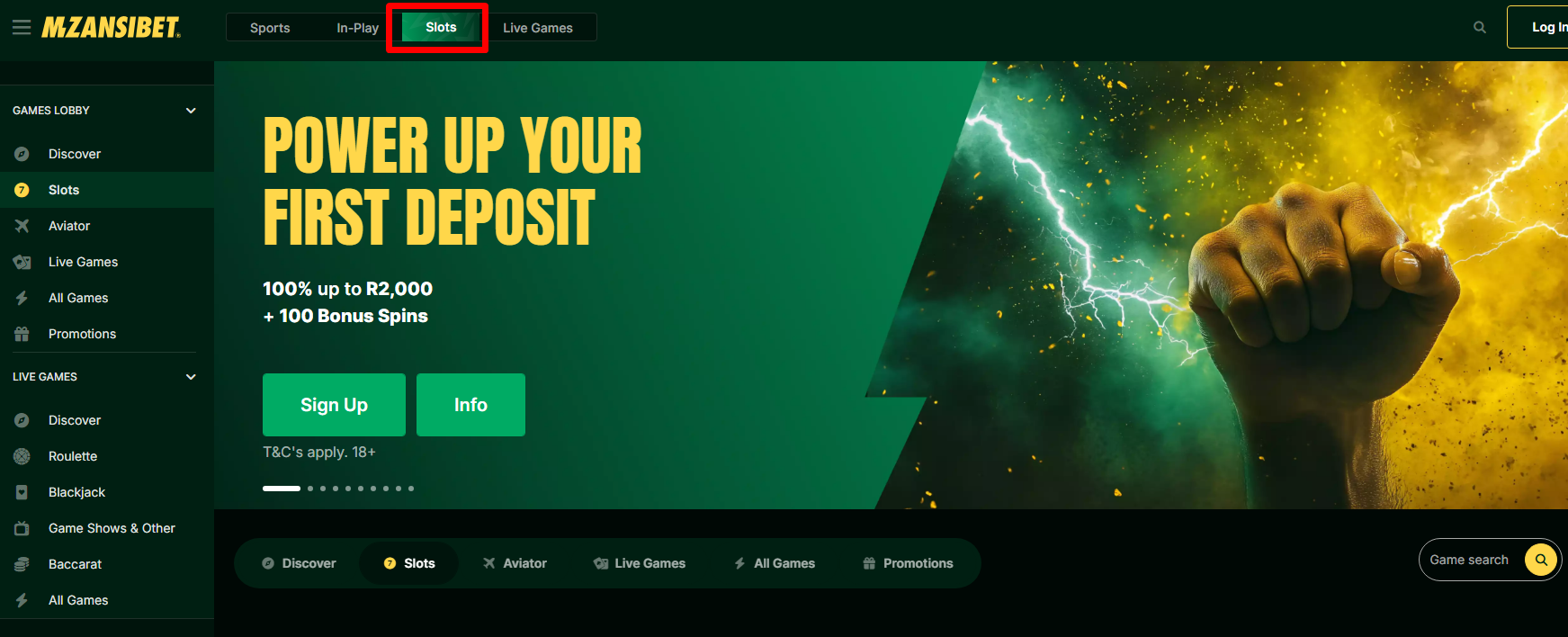 Mzansibet Slots Mzansibet Casino Games