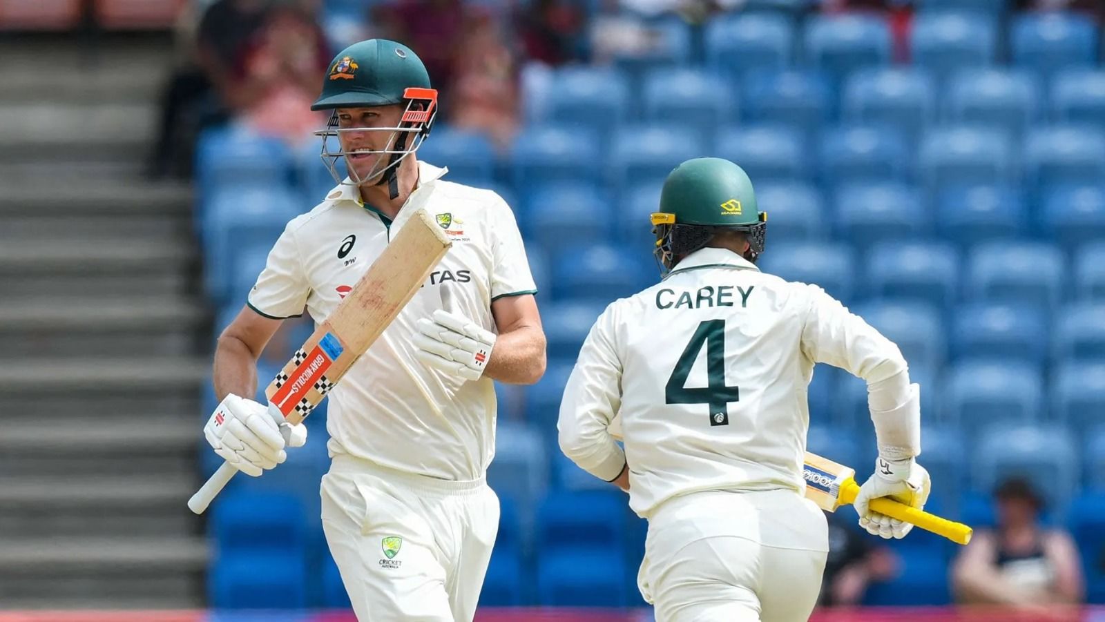 beau Webster and Alex Carey  struck half-centuries to bolster Australia's innings. @ cricket.com.au
