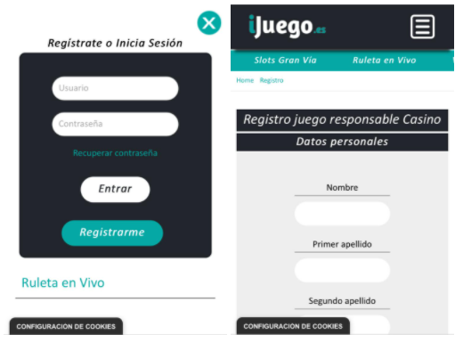 Registrase o iniciar sesión desde la versión móvil de iJuego