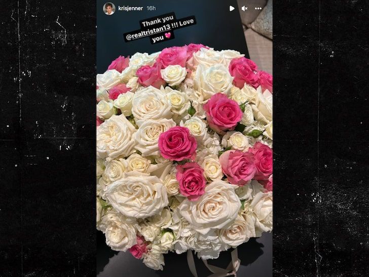 Bouquet sent by Tristan Thompson