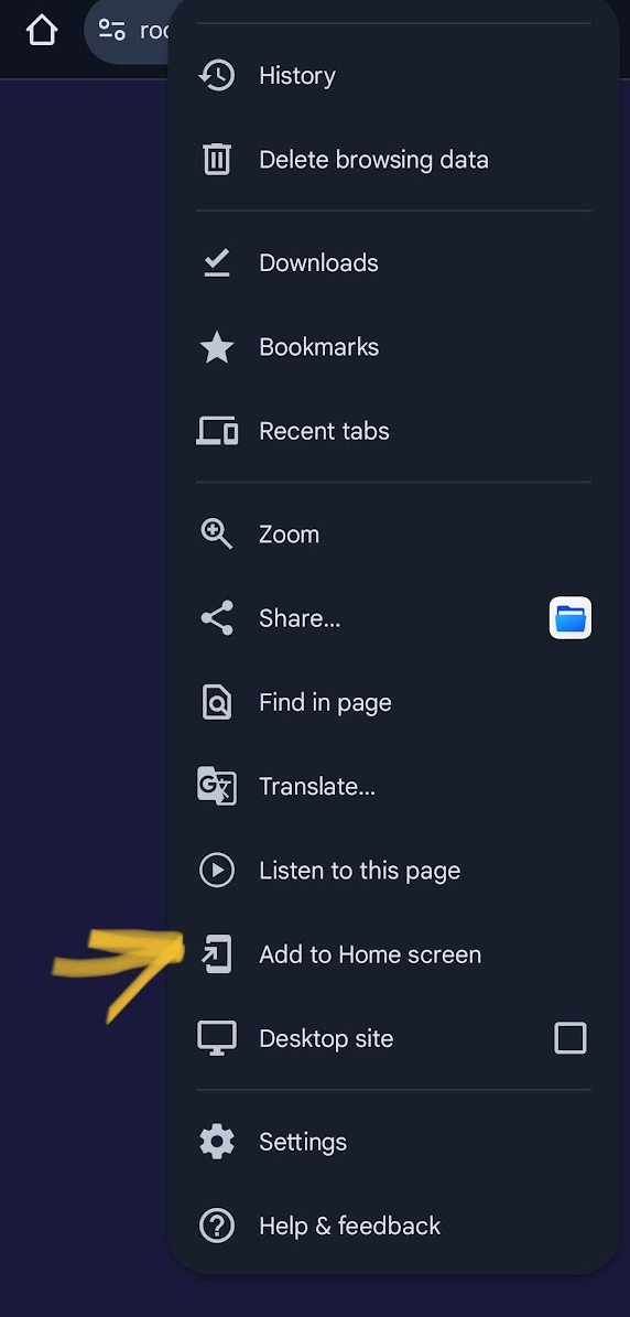 Roobet Add to Home Screen Prompt