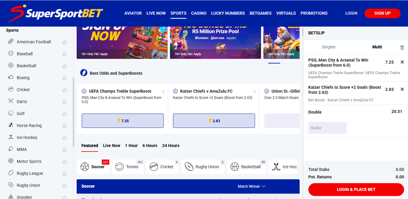 SuperSportBet SA Online Sports Betting Banner