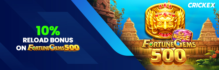 Crickex Fortune Gems 500 Bonus