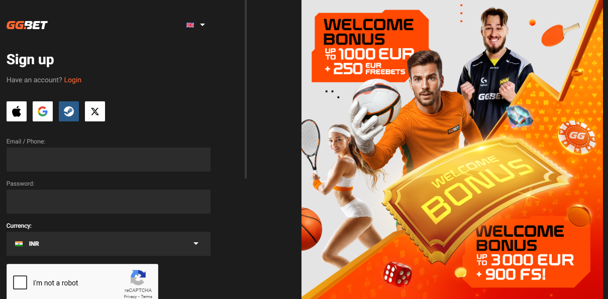 GGbet Registration Process