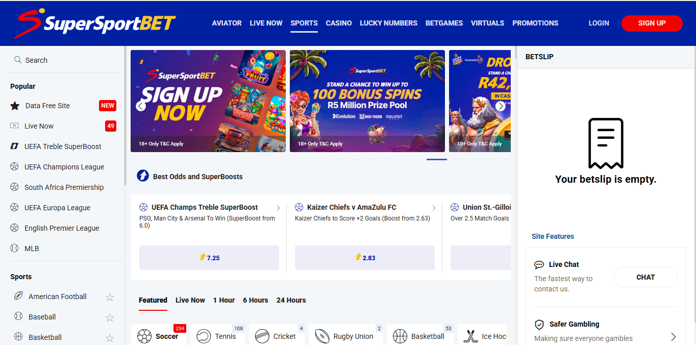 SuperSportBet Data Free Site Banner