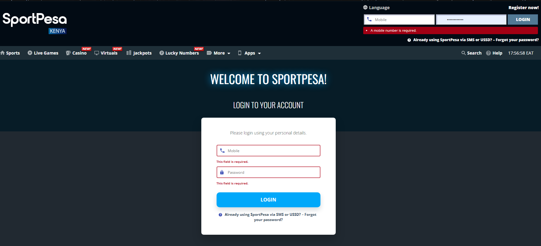 Sportpesa Account Verification