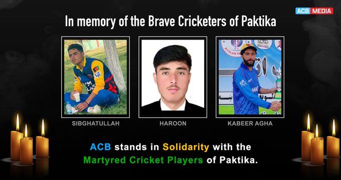 Cricket world unites in grief after Paktika tragedy. @ACB