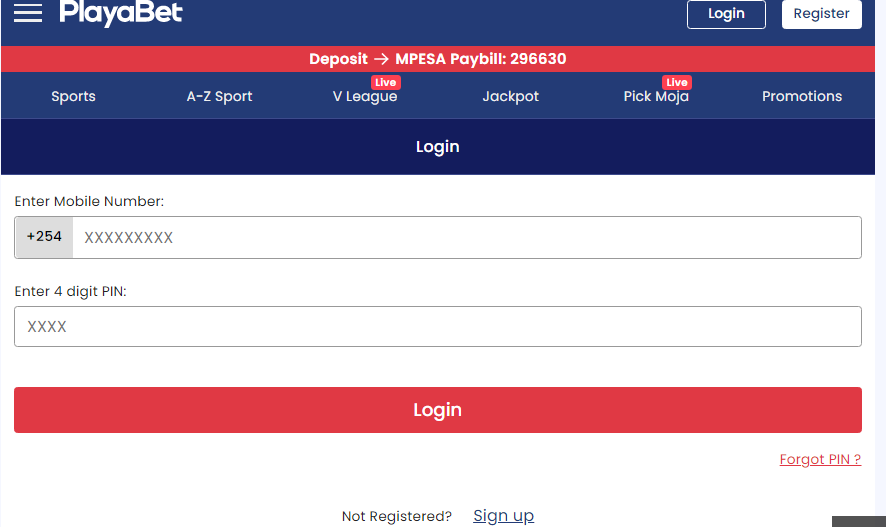 How to login with Playabet