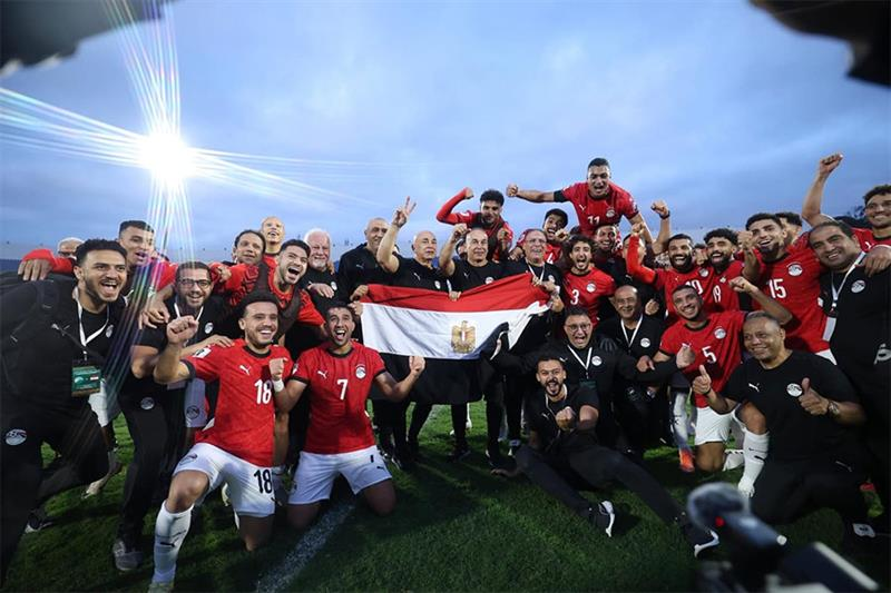 Players and coaching staff of the Egyptian national football team