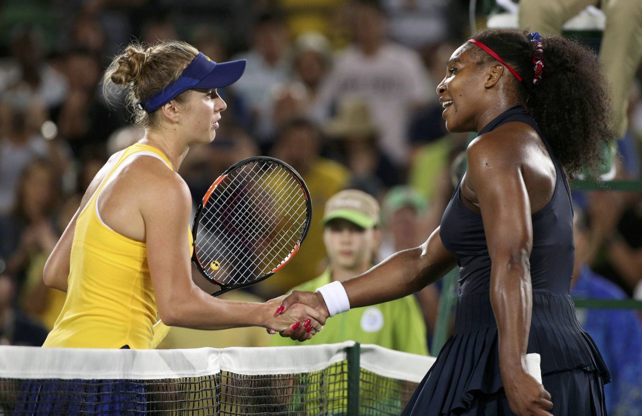Elina Svitolina and Serena Williams