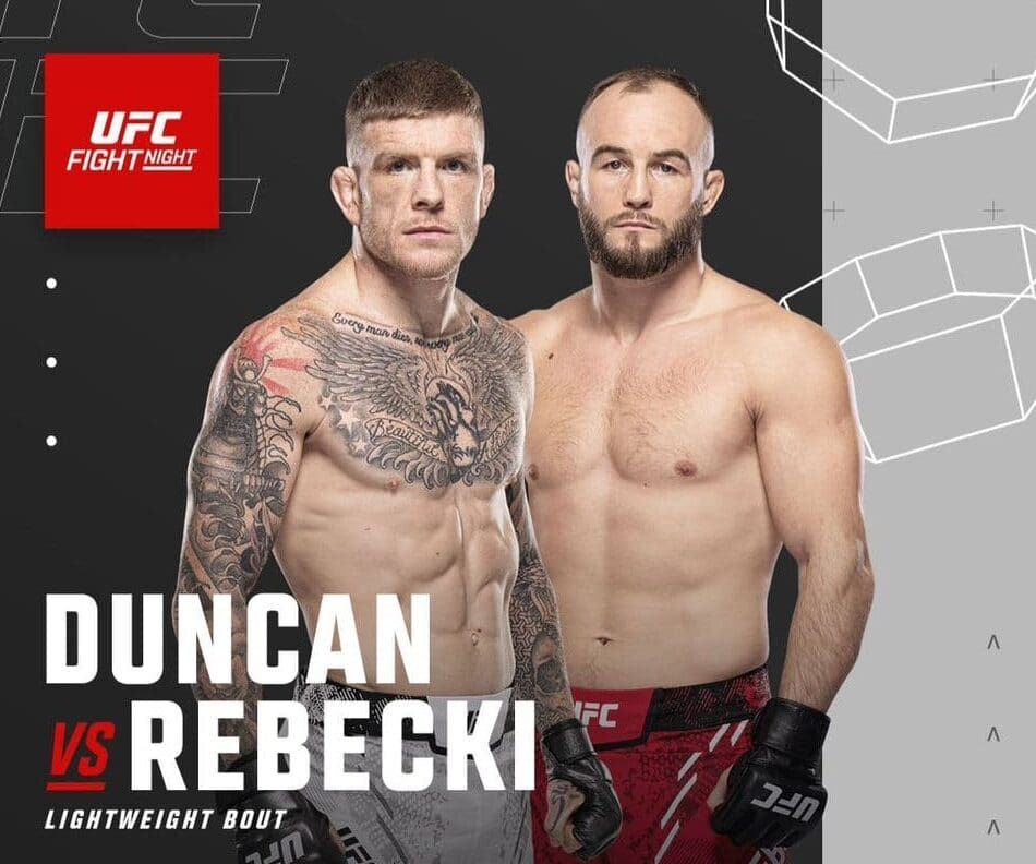 Duncan vs. Rebecki fight poster Duncan vs. Rebecki fight poster