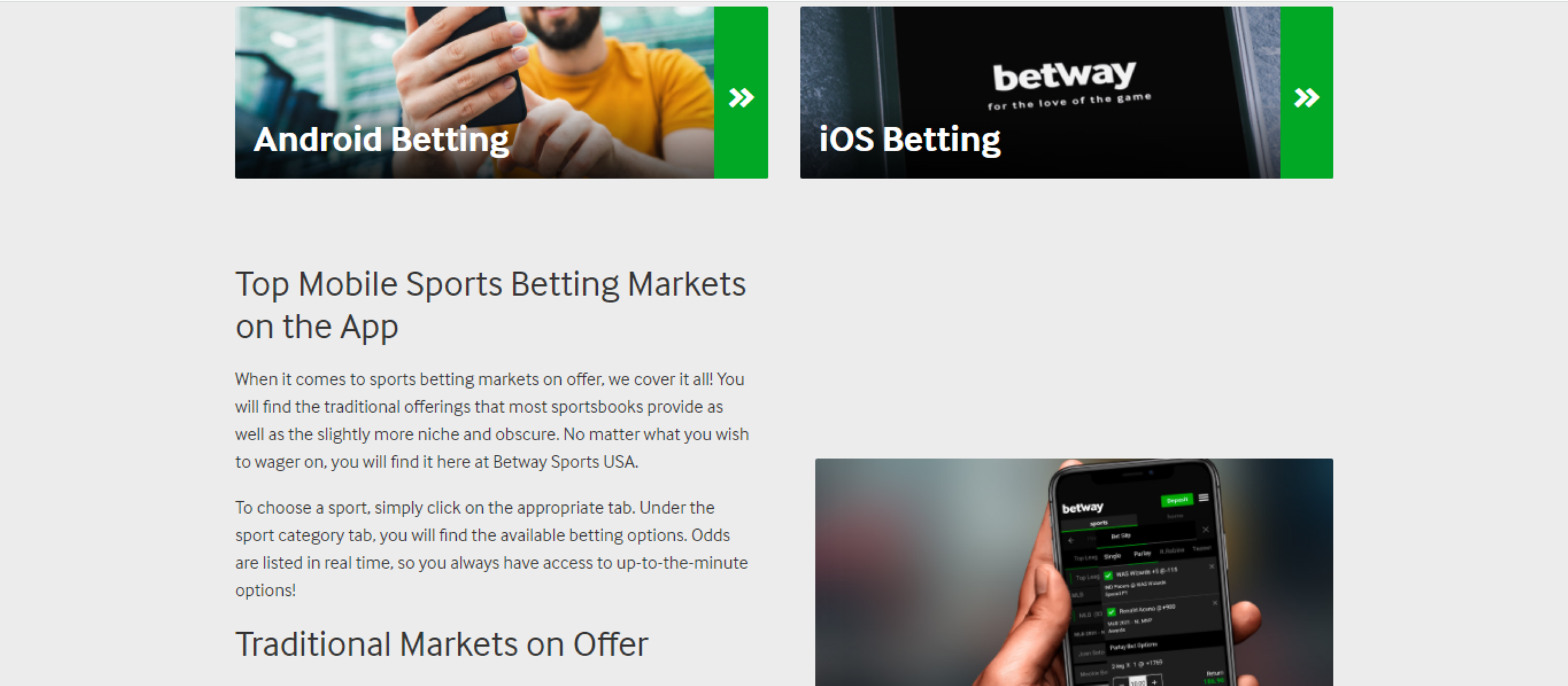 Betway Nigeria sportsbook for Android