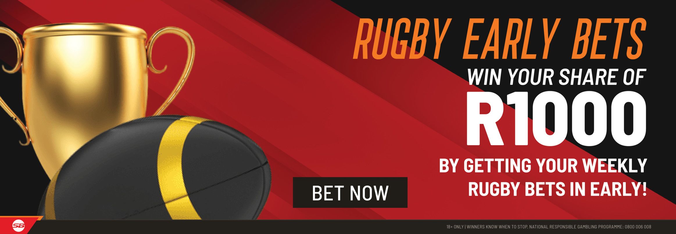 Supabets R1000 Rugby Bet Early Bonus