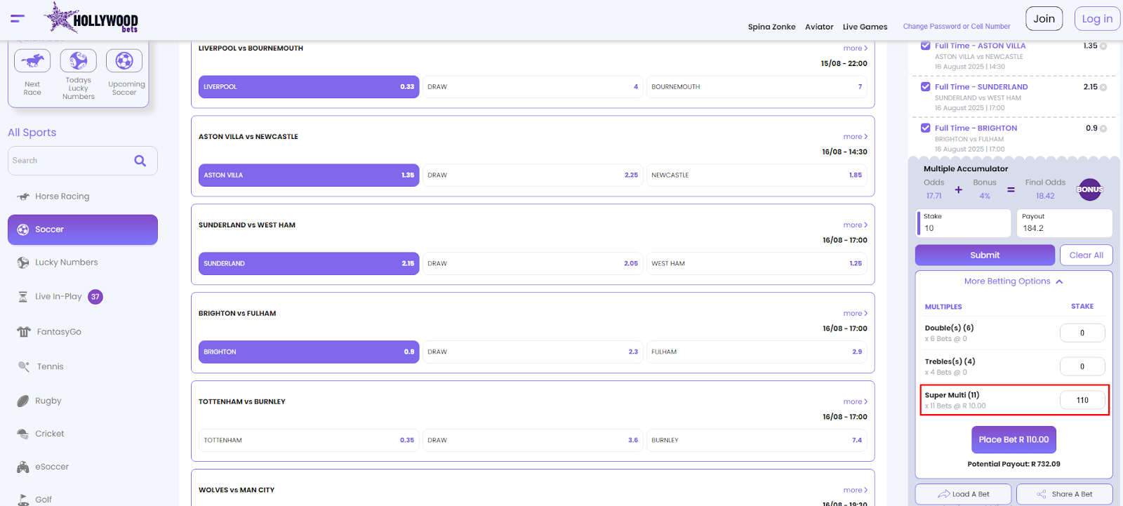 Yankee Bet Hollywoodbets