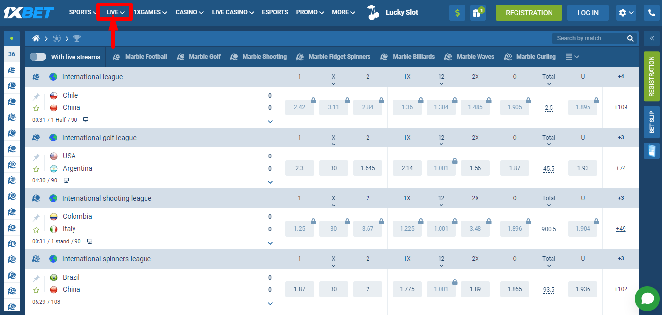 1xBet Zambia Live Betting Types Image Image of 1xBet Zambia Live Betting Types