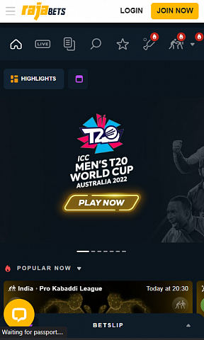 Rajabets tournament page