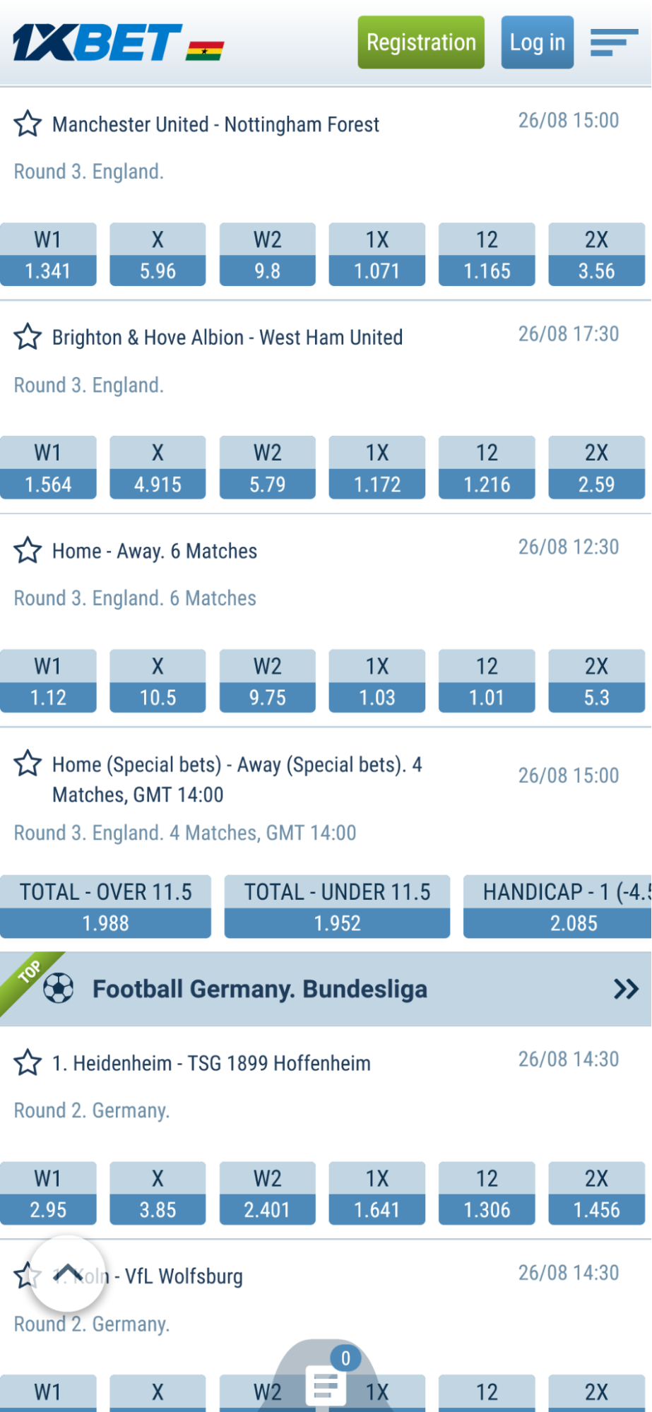 1xBet Android app image