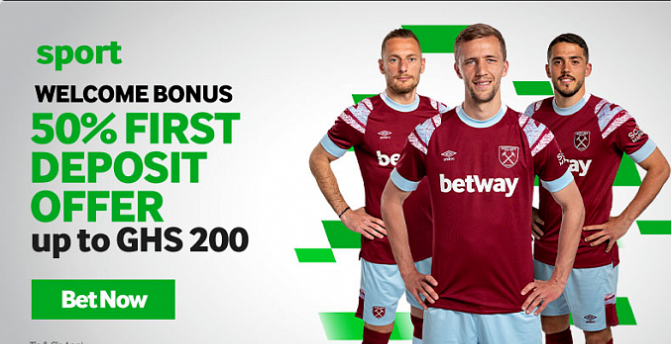 Image of the Betway welcome bonus