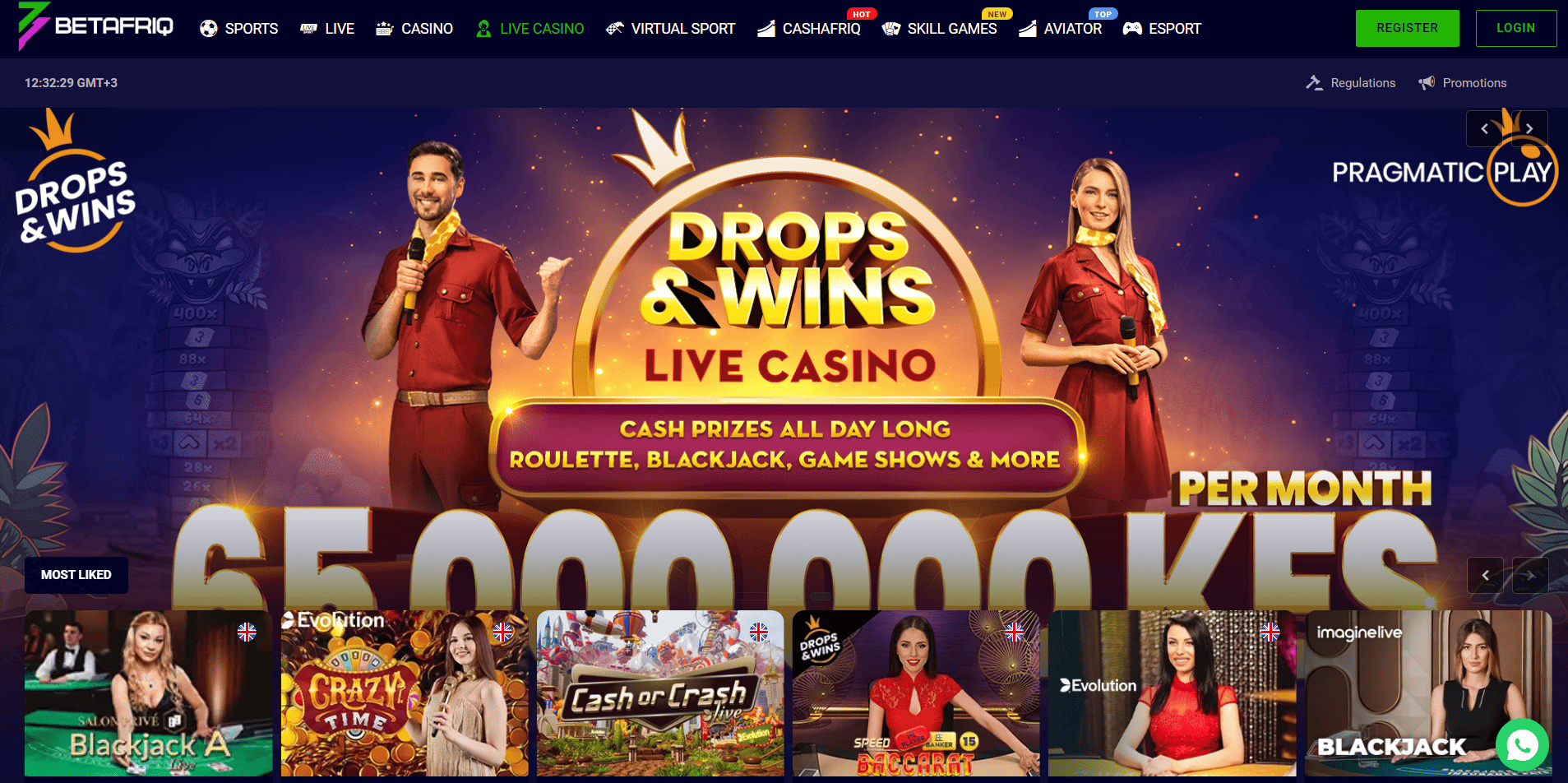 An image of the BetAfriq Online Casino games
