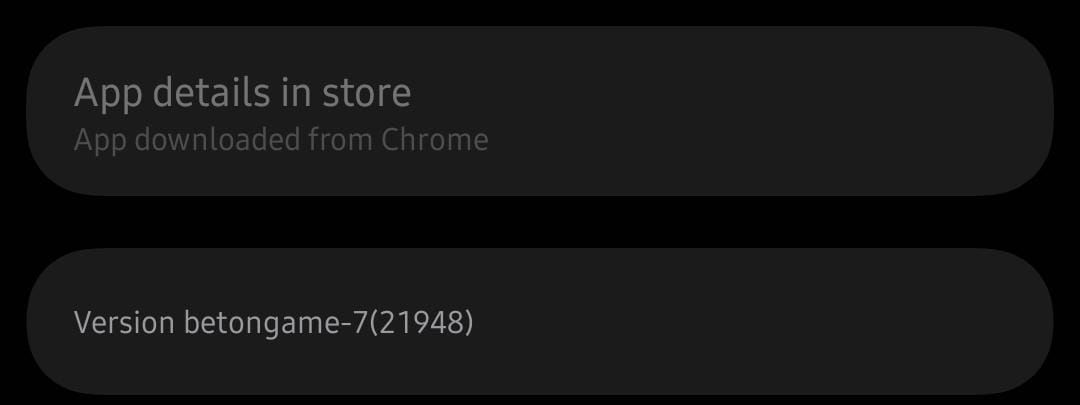 BetOnGame app version