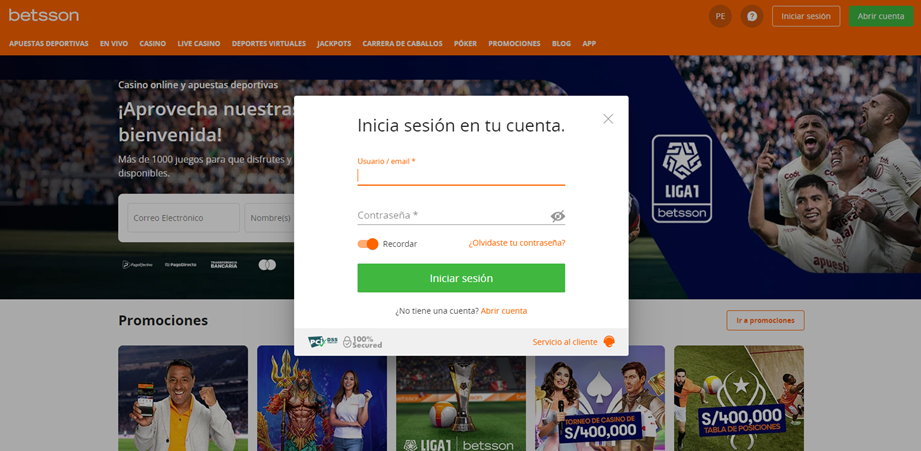 Ingrese sus datos de inicio de sesión