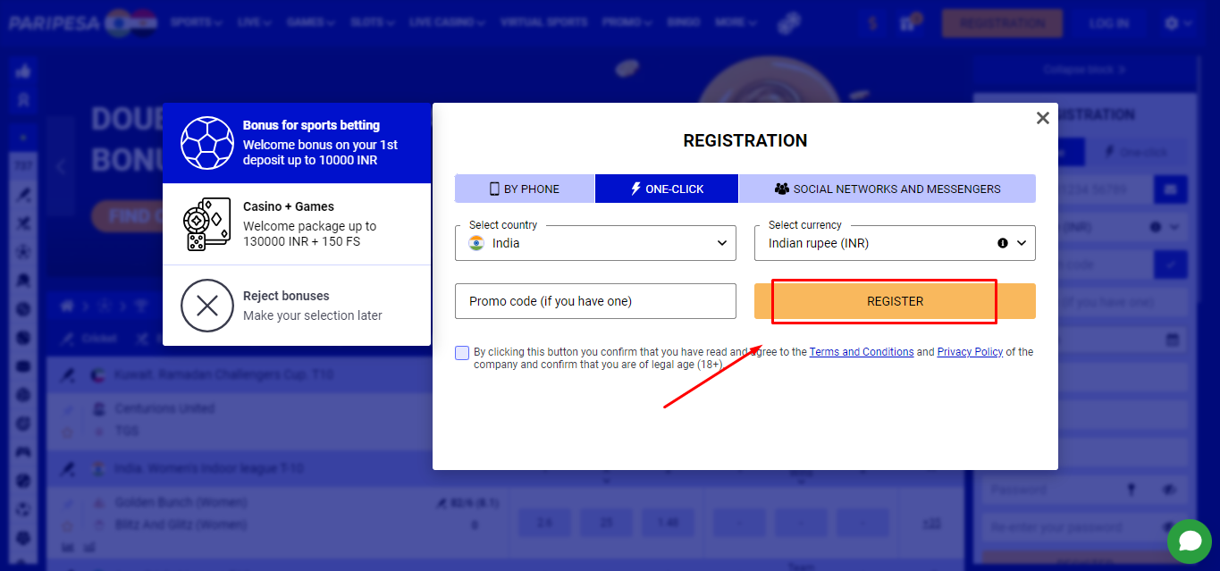 Paripesa India Registration