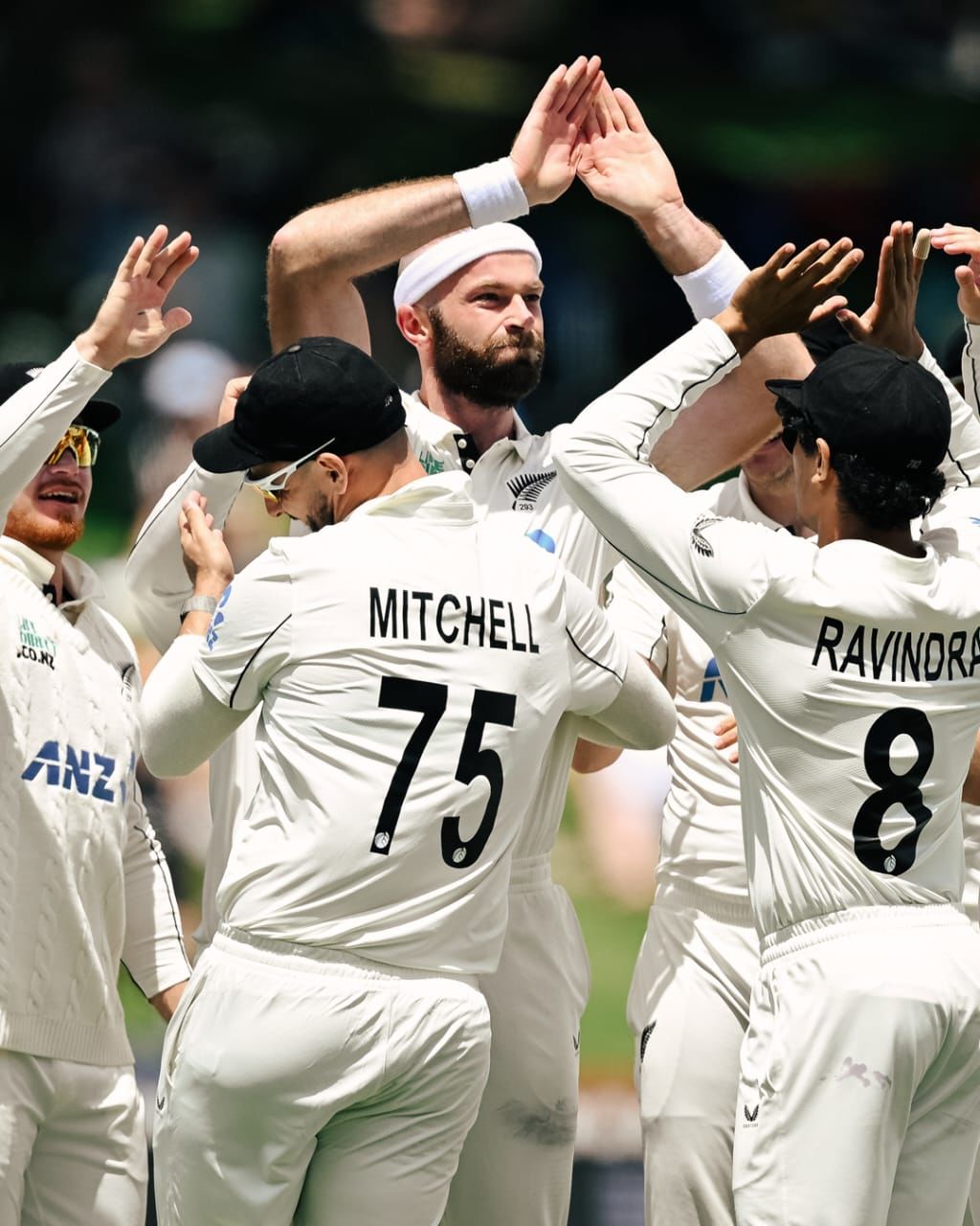 New Zealand's debutant pacer Michael Rae celebrates after taking a wicket on the opening day of the second Test against the West Indies. @BLACKCAPS/X New Zealand's debutant pacer Michael Rae celebrates after taking a wicket on the opening day of the second Test against the West Indies. @BLACKCAPS/X