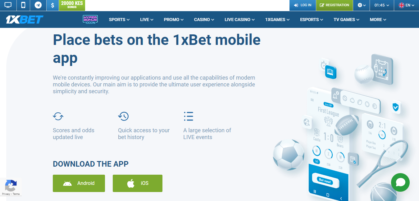 1xBet Betting App Download banner