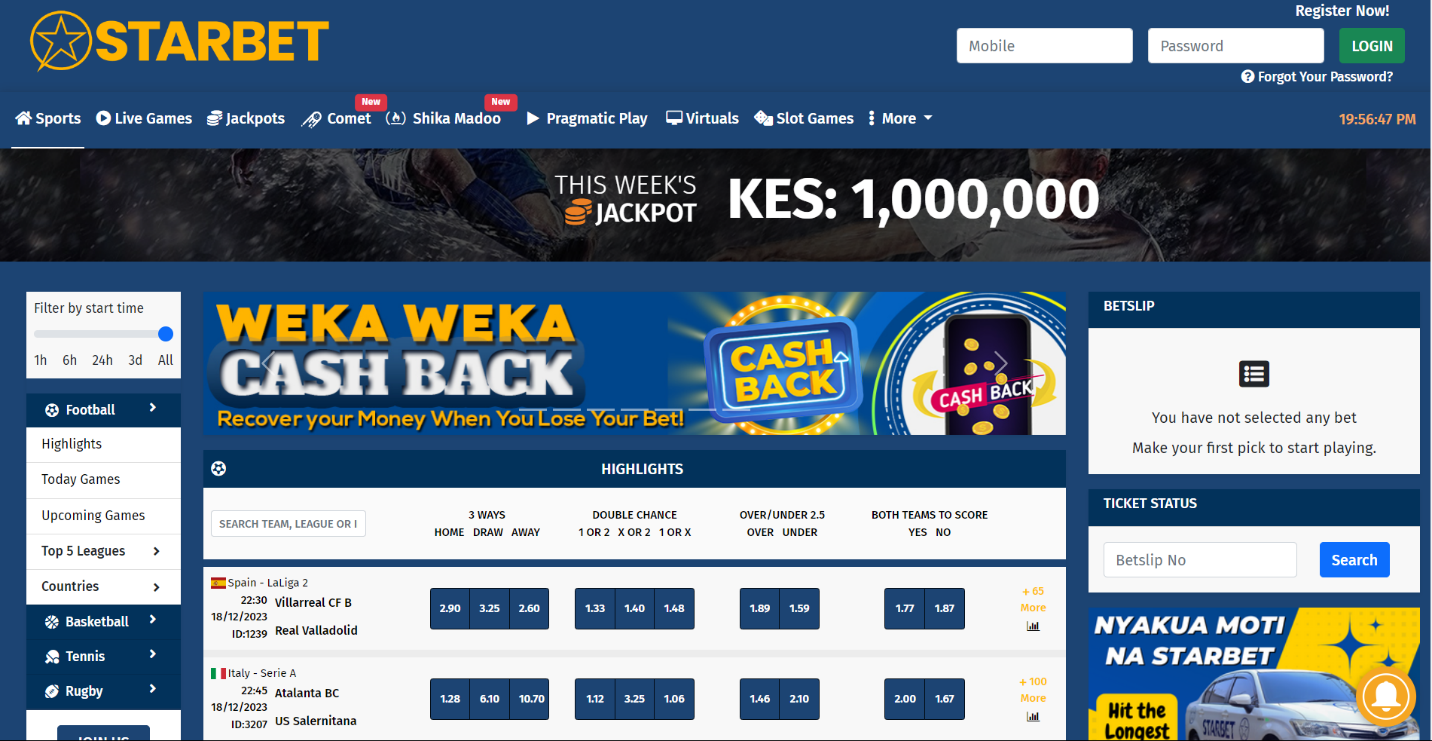 Visit the official Starbet website