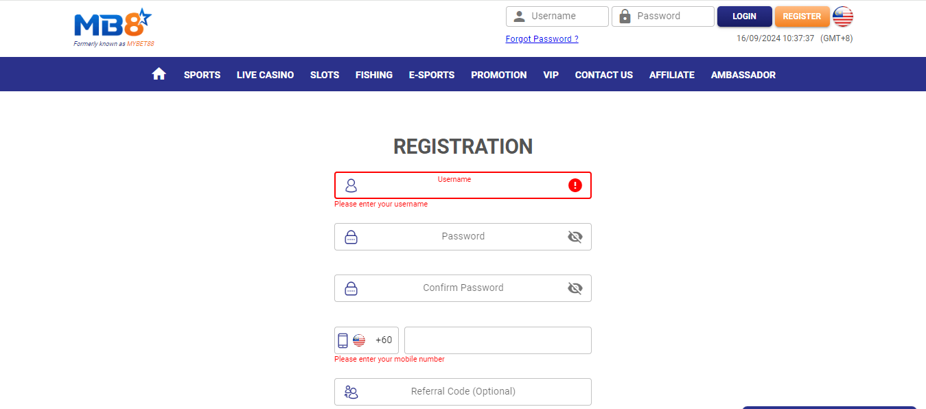 MB8 Registration MB8 Register Process