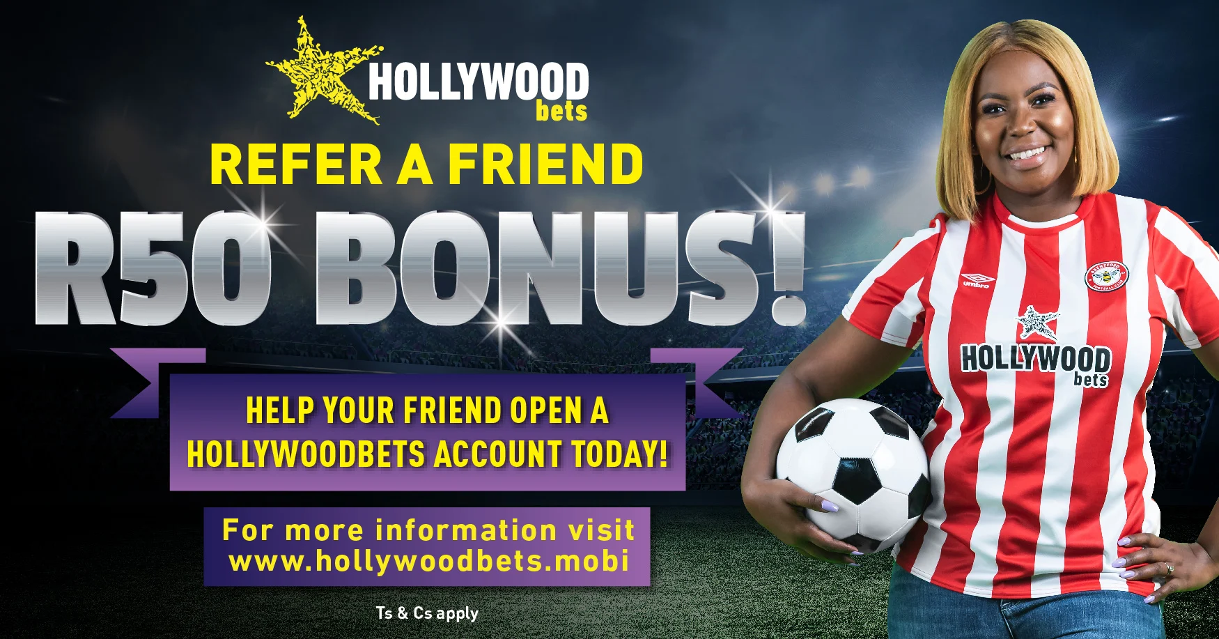 Hollywoodbets R50 Refer a Friend bonus Hollywoodbets refer a friend promotions