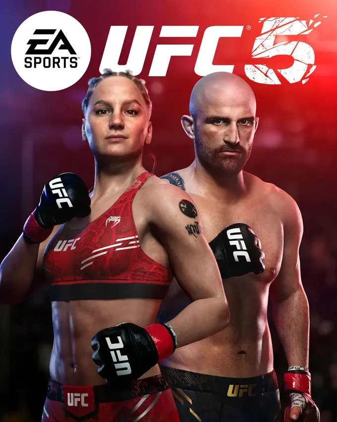 Valentina Shevchenko and Alexander Volkanovski feature the cover of UFC 5