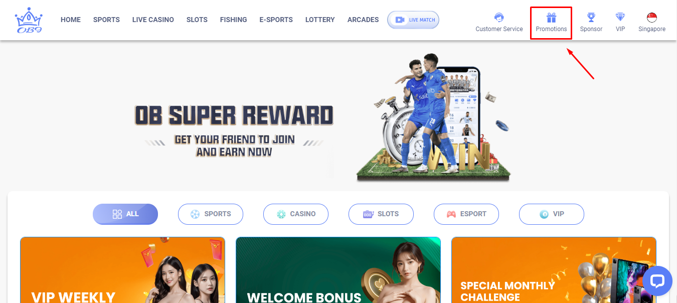 OB9 Promotions OB9 Bonuses