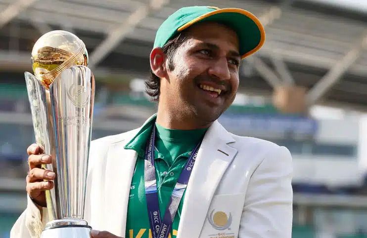 File photo of Sarfaraz Ahmed with the Champions Trophy