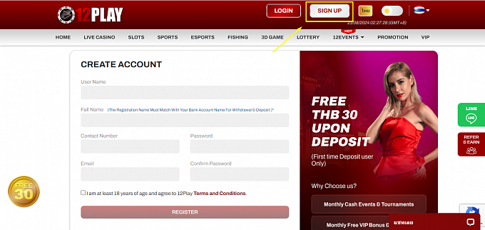 12Play Register 12Play Sign-Up