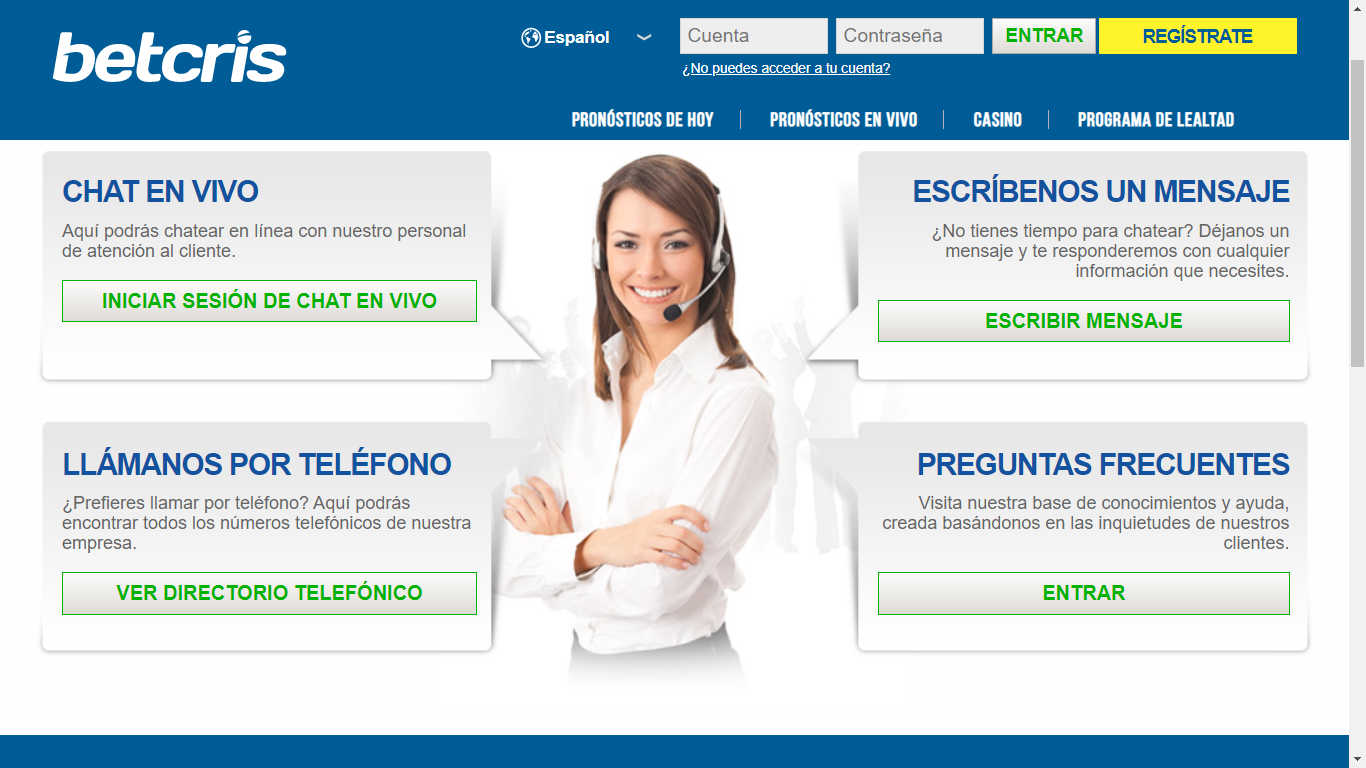 Atención al Cliente Betcris Contacto Betcris